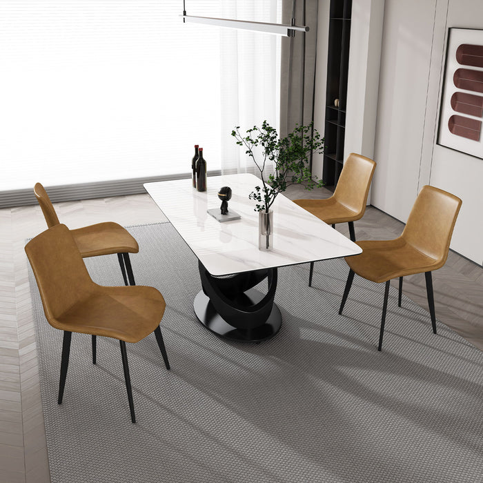 Rectangular Dining Table - Black / White