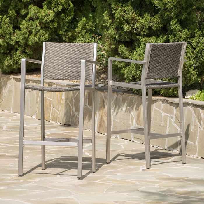 Outdoor Rust Proof Aluminum Barstools (Set of 2)
