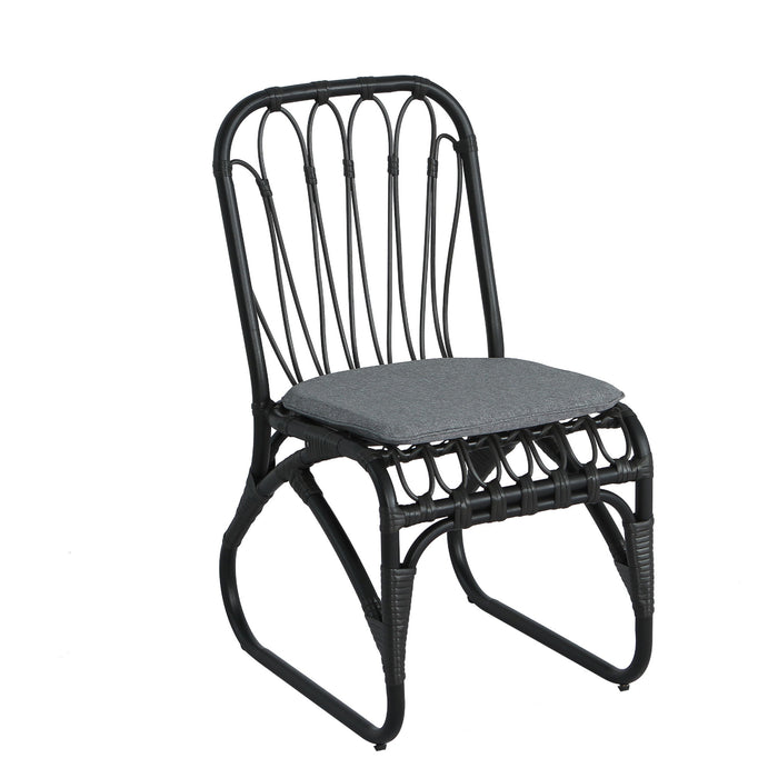 Outdoor Wicker Dining Chairs With Washable Cushion (Set of 2)