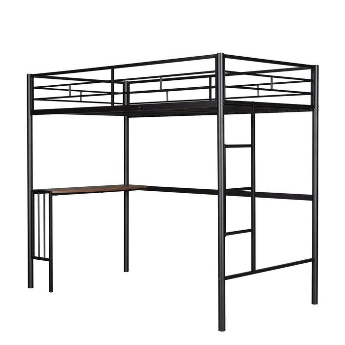 Bunk Bed With Desk, Ladder And Quality Slats For Bedroom