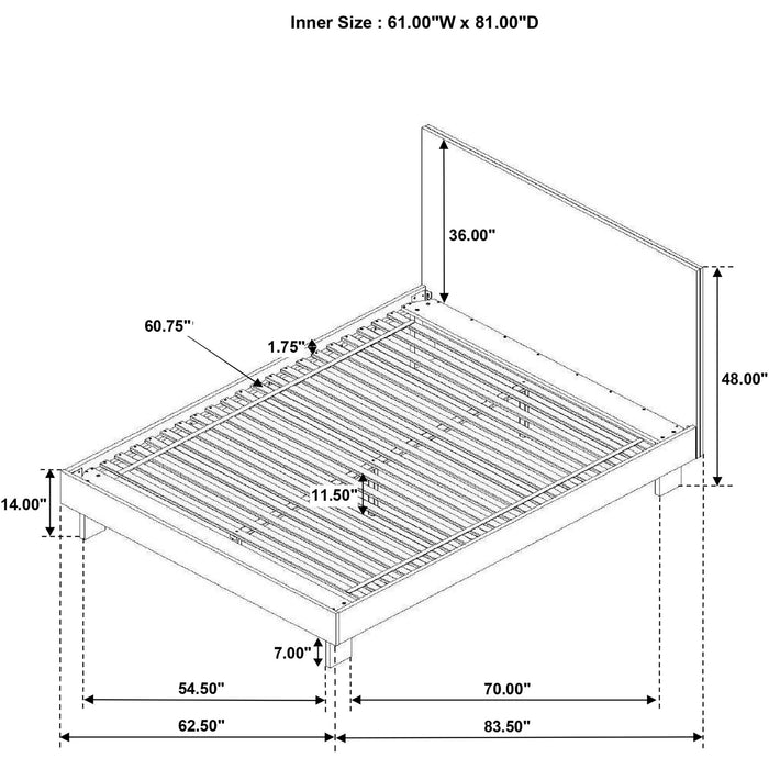 Hemlock - Platform Bed With Tall Headboard