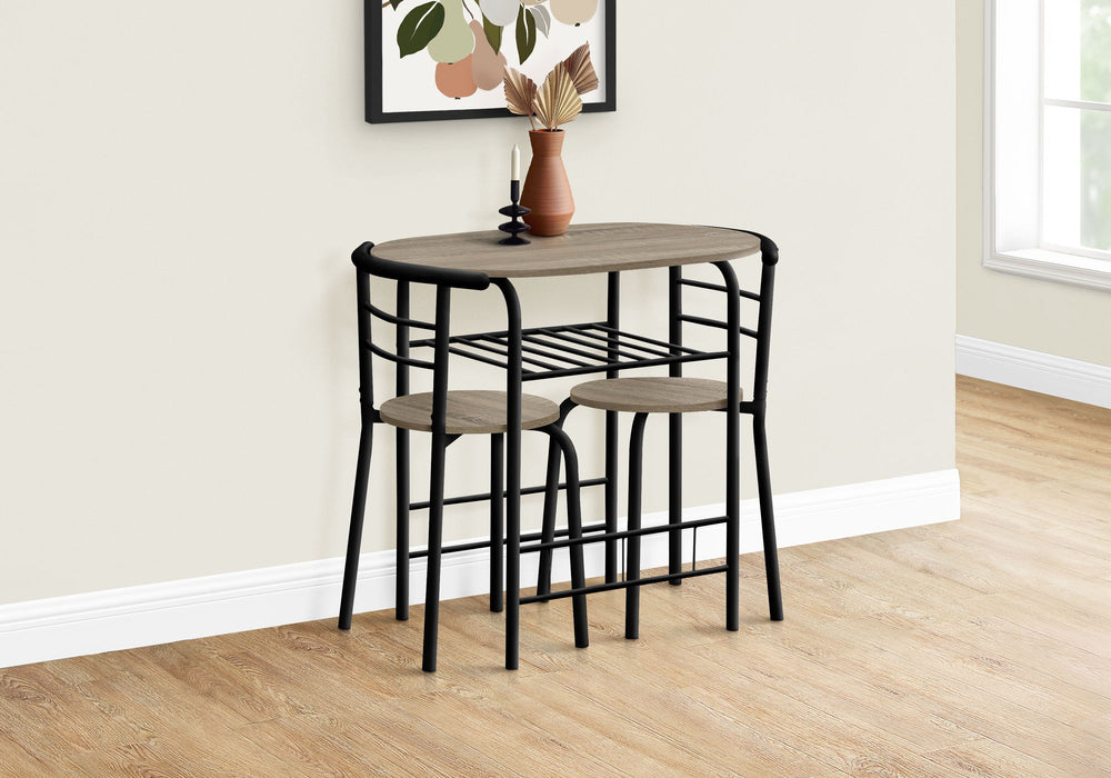 3 Pieces Dining Table Set, Small, Contemporary & Modern