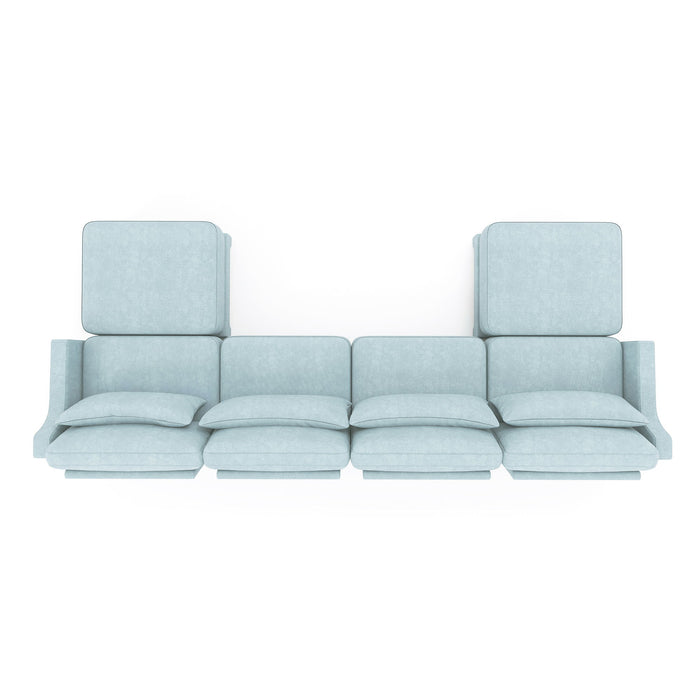 Stylish Sofa With Ottoman And Lumbar Pillows, Ergonomic Design