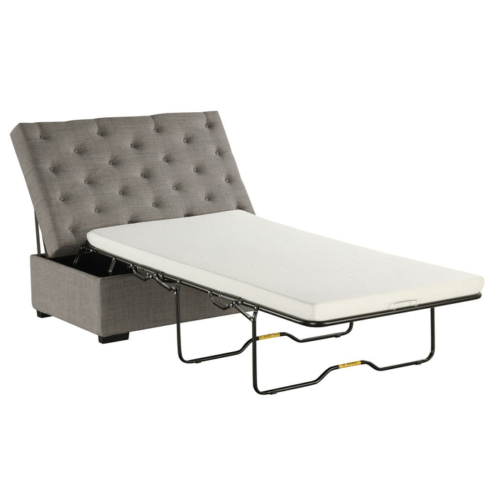 Convertible Folding Sofa Bed Ottoman With Memory Mattress And Tufted Design