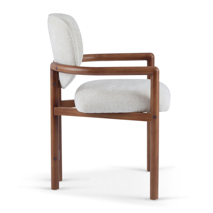 Upholstered Arm Dining Chairs (Set of 2)