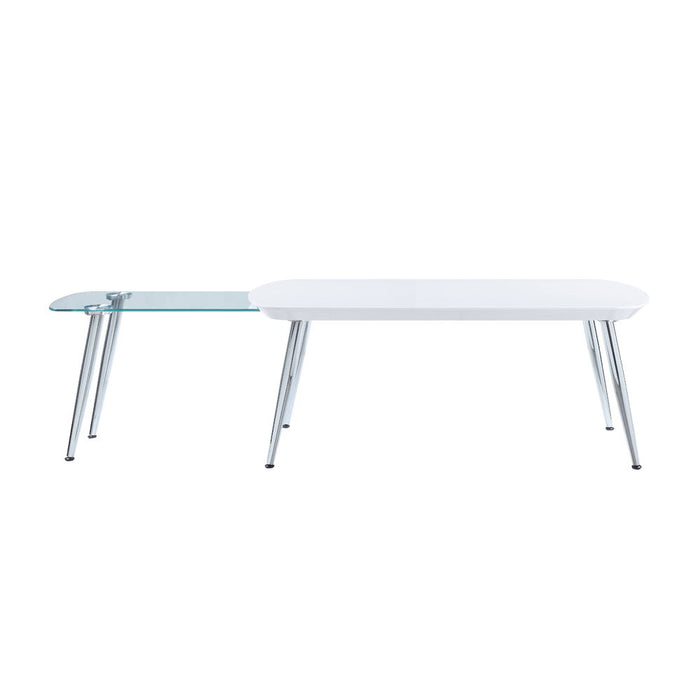 Patina - Coffee Table - White & Chrome