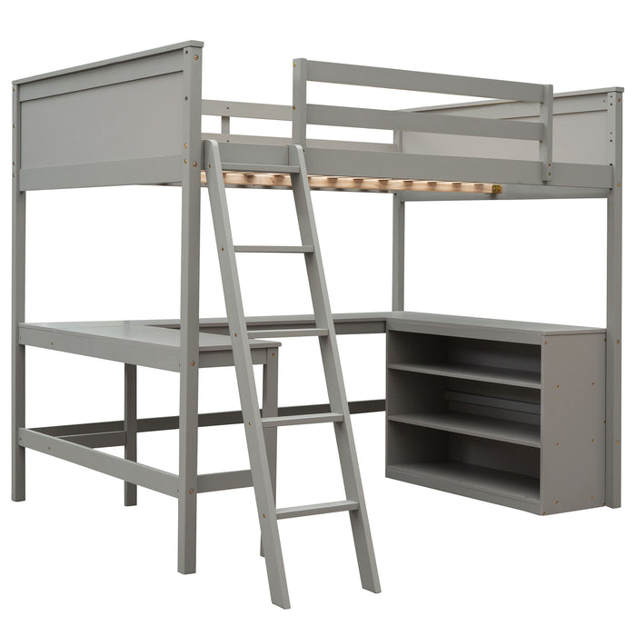 Loft Bed With Shelves With Desk