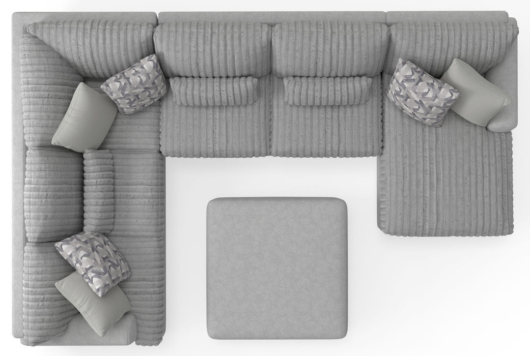 Titan - Sectional With Comfort Coil Seating, Cocktail Ottoman And Accent Pillows Included