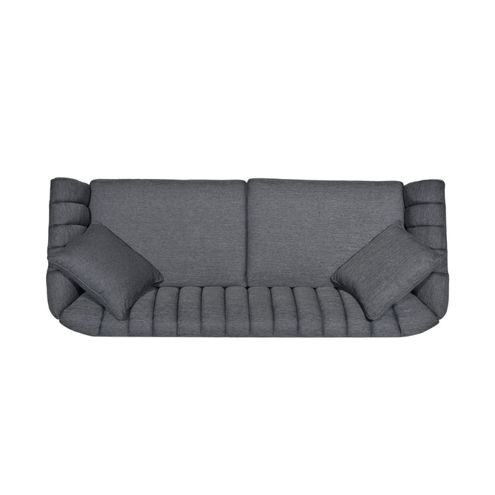 Contemporary 3 Seater Sofa With Plush Accents