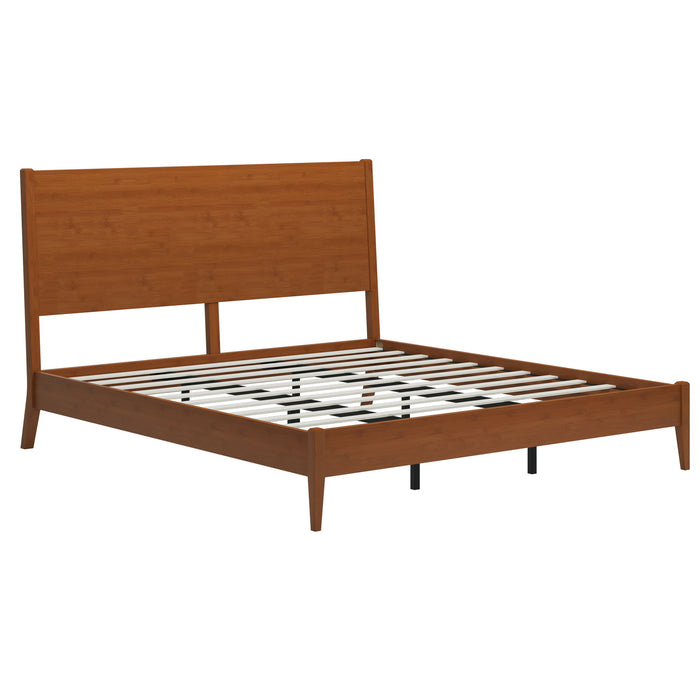 Modern Sled Platform Bed Frame With Slats