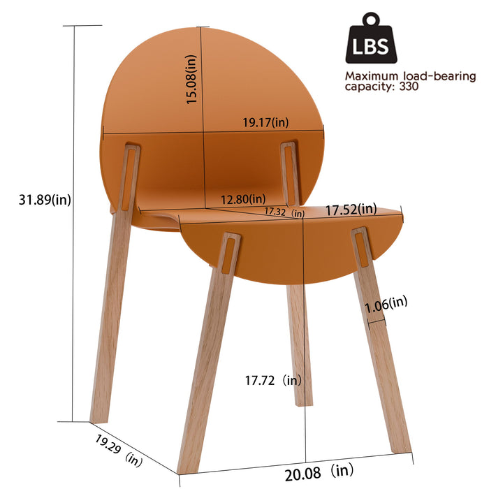 4 Piece Set Of Single Chairs With Long Table