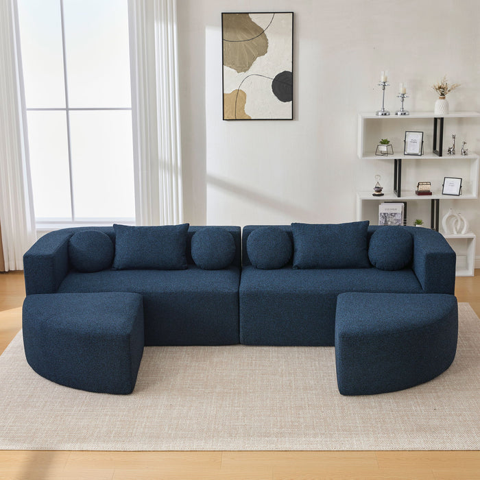 Boneless - Couch Modular Sectional Sofa With Deep Seating And Curved Design