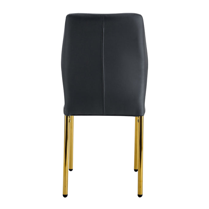 Luxury Simple Chair With Metal Gold Leg