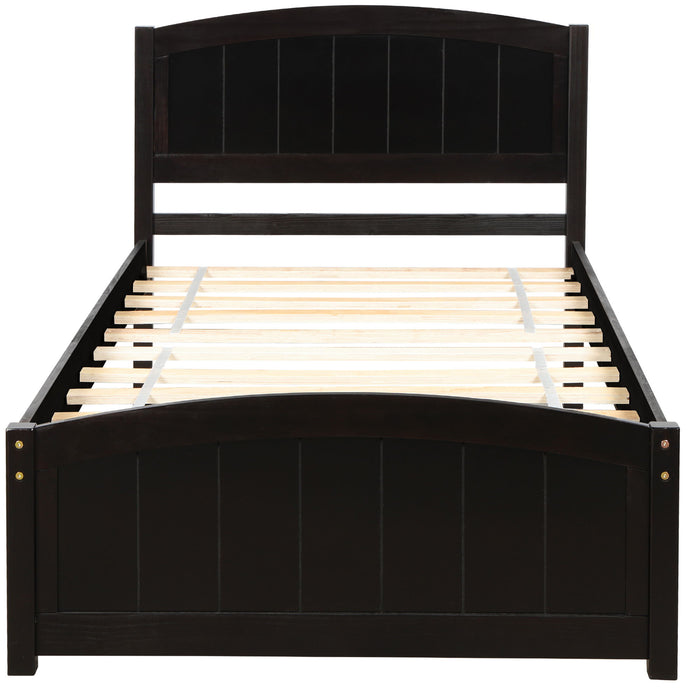 Platform Bed & Headboard, Footboard And Wood Slat Support