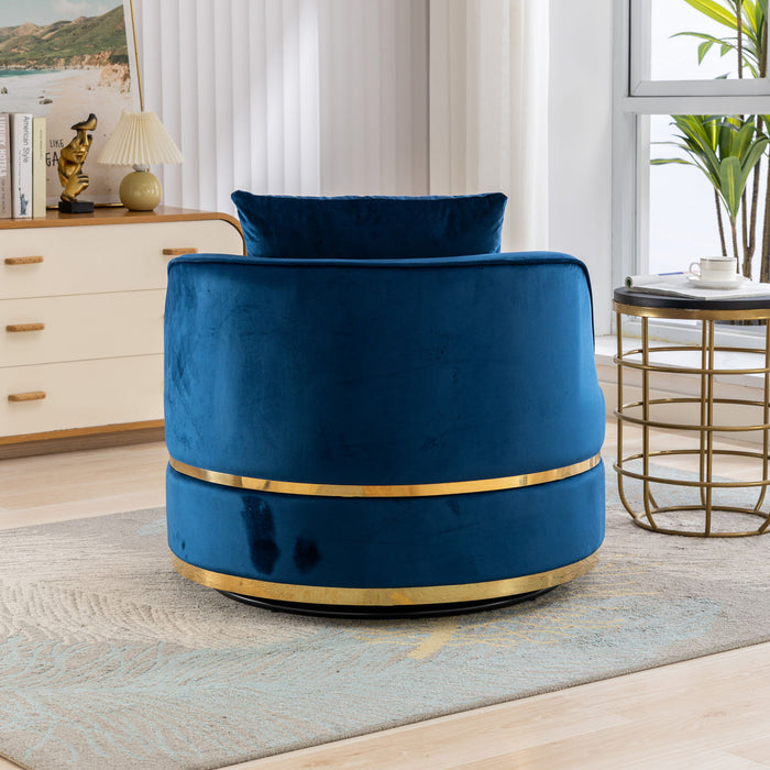 360 Degree Swivel Over Sized Upholstered Barrel Chair