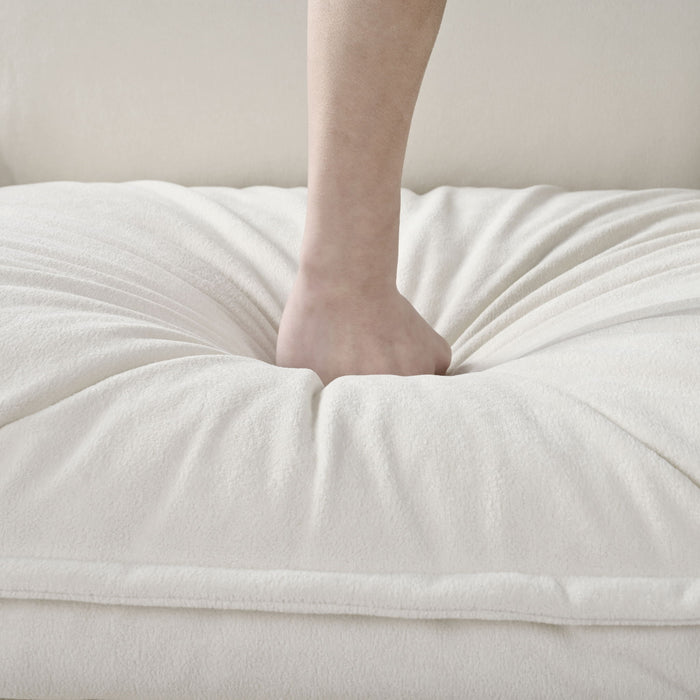 Modern Chenille Oversized Deep Seat Luxury 2 Piece Sofa Set With 4 Pillows