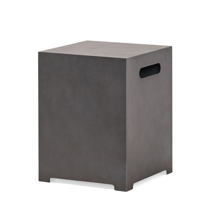 Modern Tank Holder Side Table With Powder Coated Frame