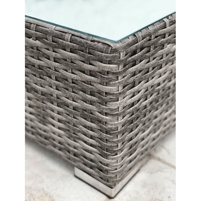 Seating Set With Cushions Handcrafted Wicker Design