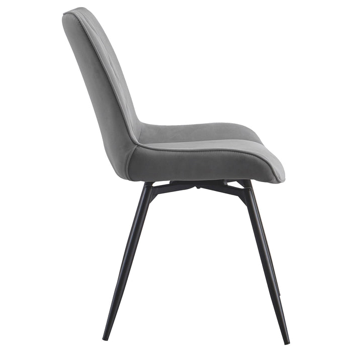Tufted Swivel Dining Chairs (Set of 2) - Gray