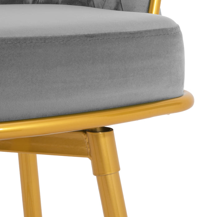 Modern Low Back Upholstered Counter Height Bar Stools (Set of 2)