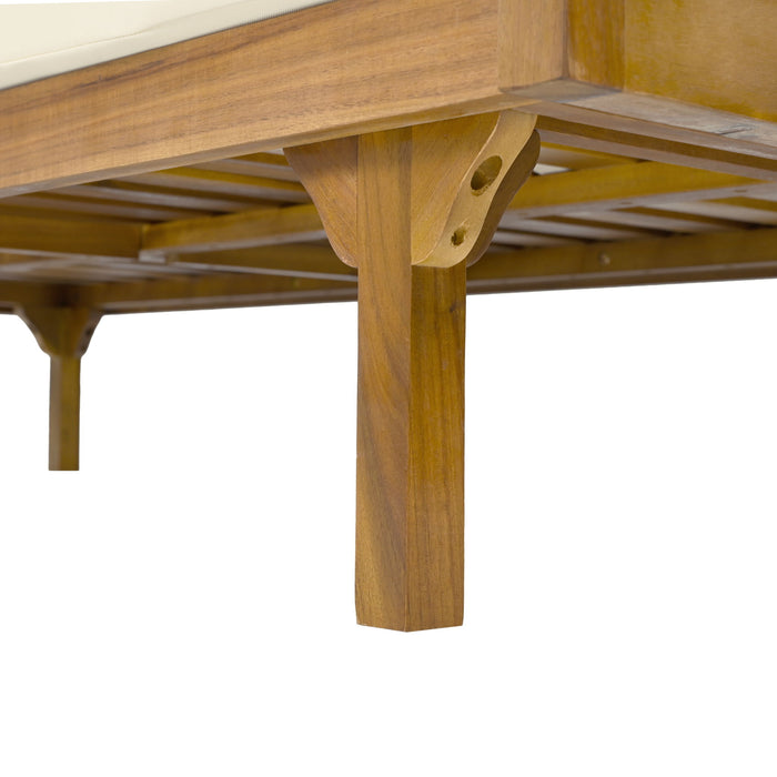 Claremont - 3 Seater Daybed Teak Acacia Wood Water Resistant Cushions