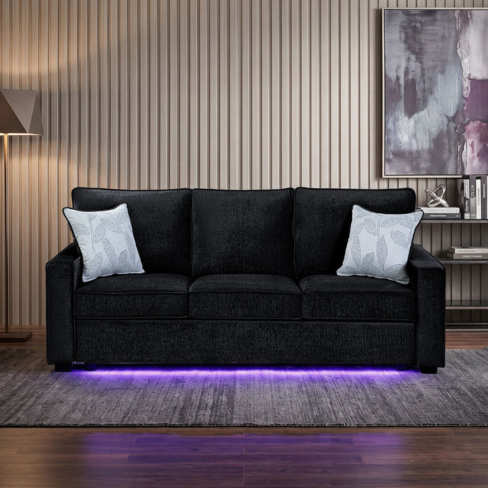 Rita - Sofa With LED - Black