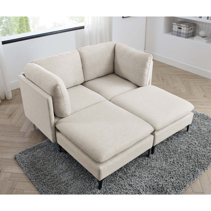 Upholstered Modular Sectional & Tall Legs