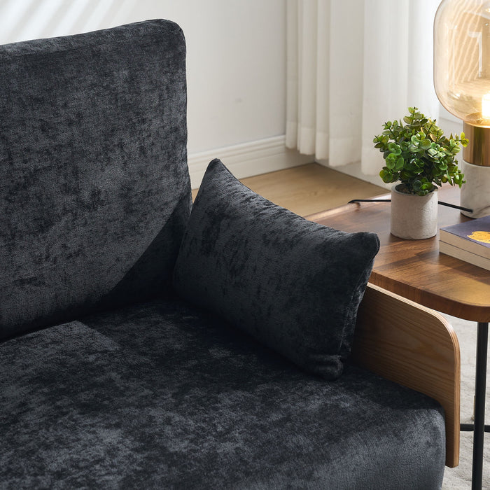 Mid Century Modern Foldable Sofa Bed, 3 In 1 Convertible Sleeper With 3 Pillows