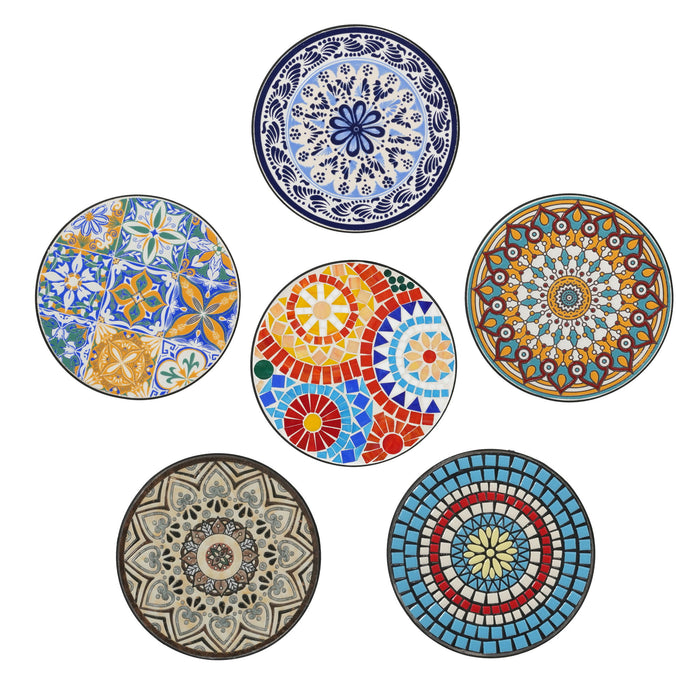 Colorful Outdoor Side Table With Ceramic Tile Top