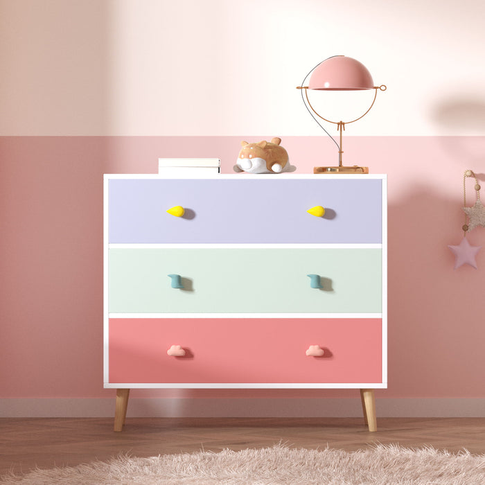 3 Drawer Dresser, Storage Cabinet With Anti Tip Safety