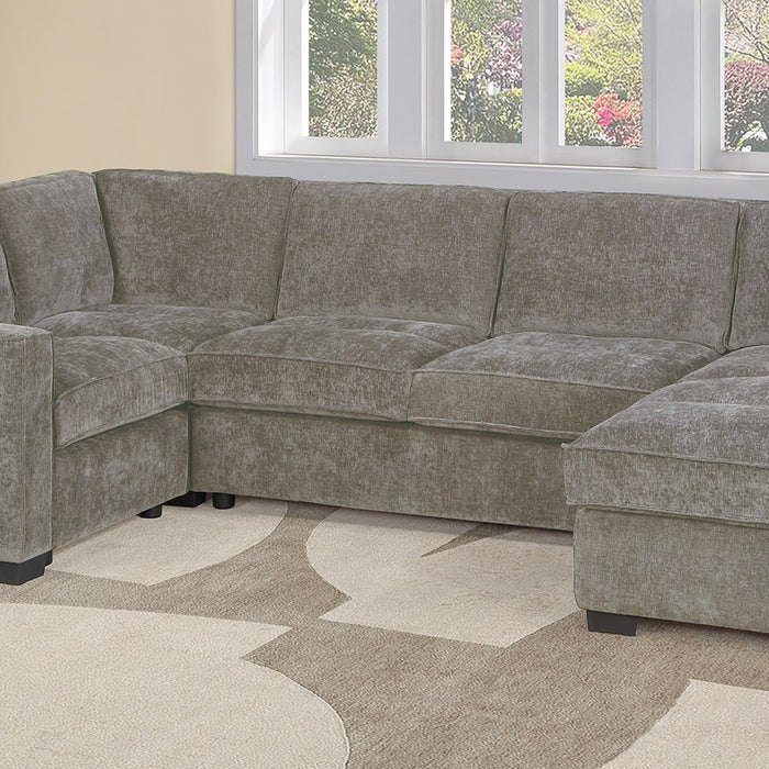 Sectional With RAF Chaise, Armless Loveseat & LAF 1 Arm Chair