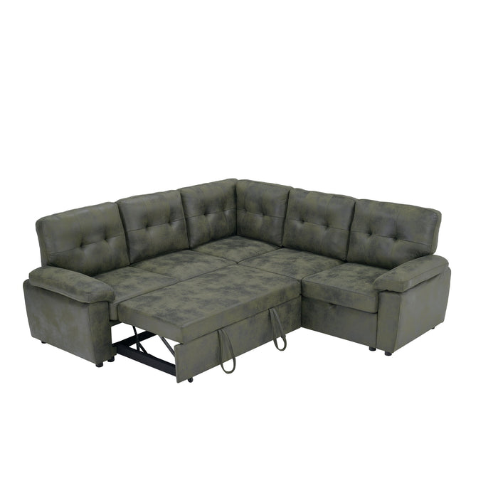 Convertible Sectional Sofa Bed & Pull Out Sleeper And Storage