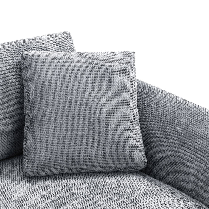 Modern Cloud Sectional Sofa L Shaped Luxury Couch Set With 2 Free Pillows 4 Seat With Oversized Chaise