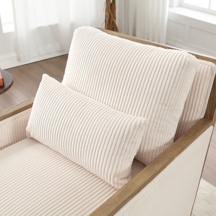 Comfy Accent Barrel Chair, 360 Degree Swivel