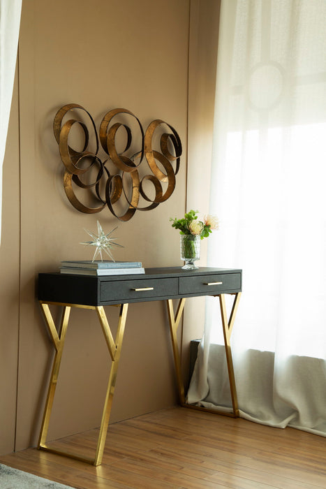 SerethaLeaf Wall Decor - Gold