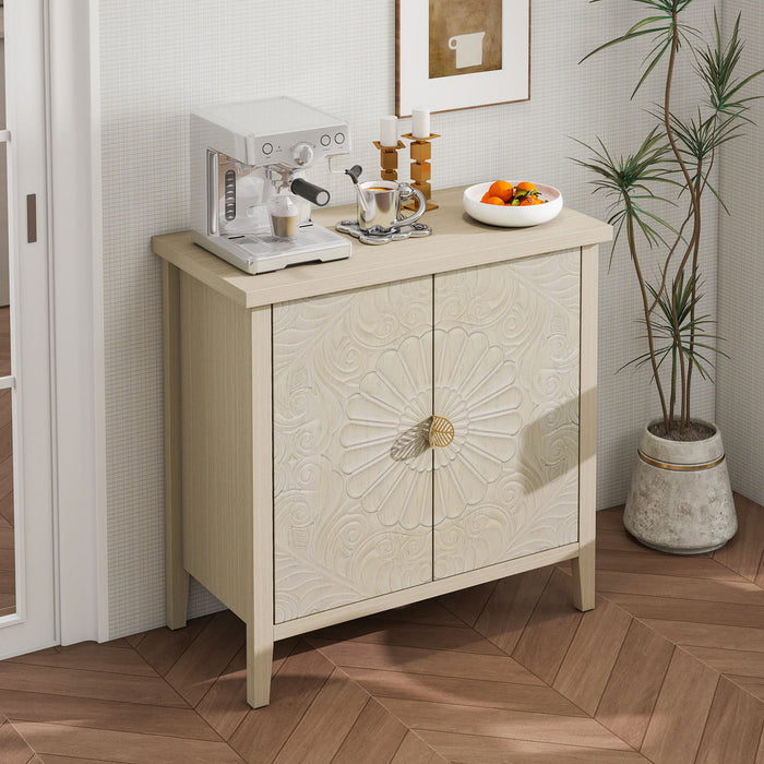 2 Door Cabinet, American Furniture, Suitable For Bedroom, Living Room, Study - Natural