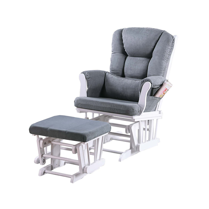 Upholstered Glider Chair With Ottoman