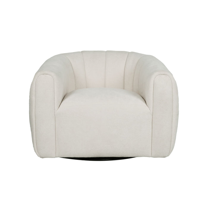 Serenizia - Upholstered Swivel Chair With Channel Tufted