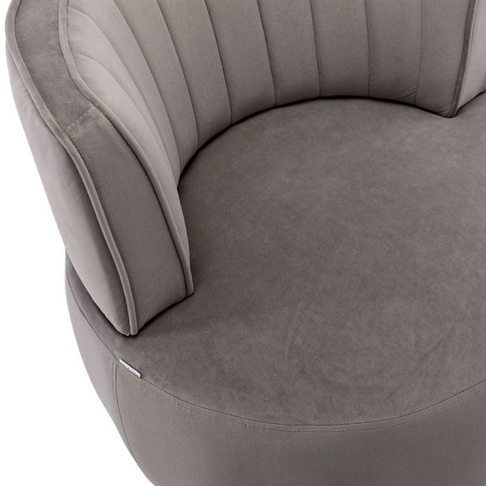 360 Degree Swivel Cuddle Barrel Accent Sofa Chairs, Round Armchairs With Wide Upholstered, Fluffy Fabric Chair