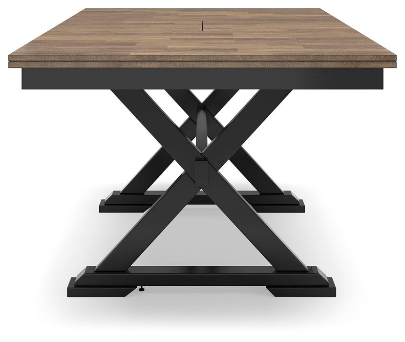 Wildenauer - Rectangular Dining Extension Table - Brown / Black