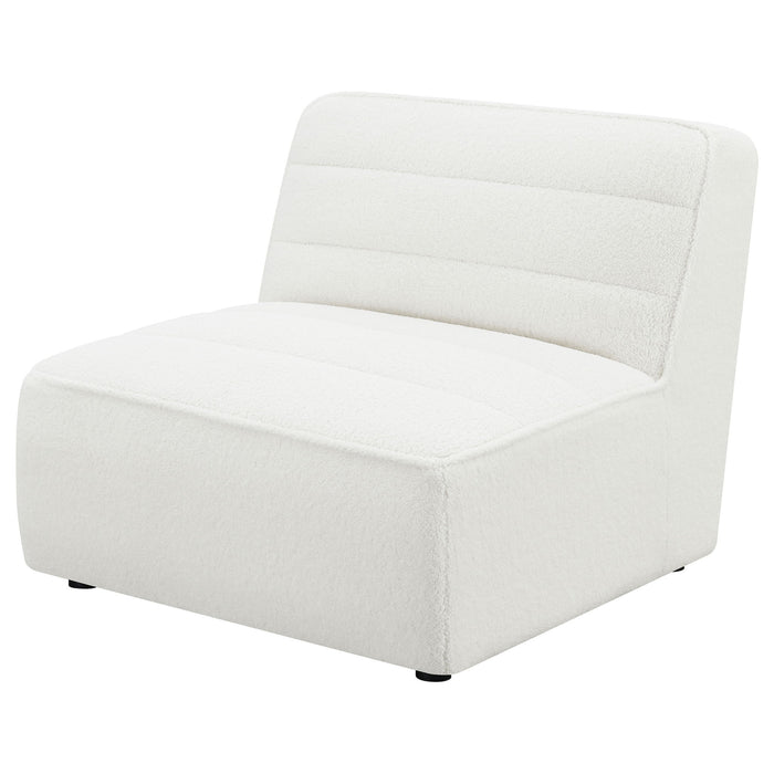 Sunny Upholstered Armless Chair Natural