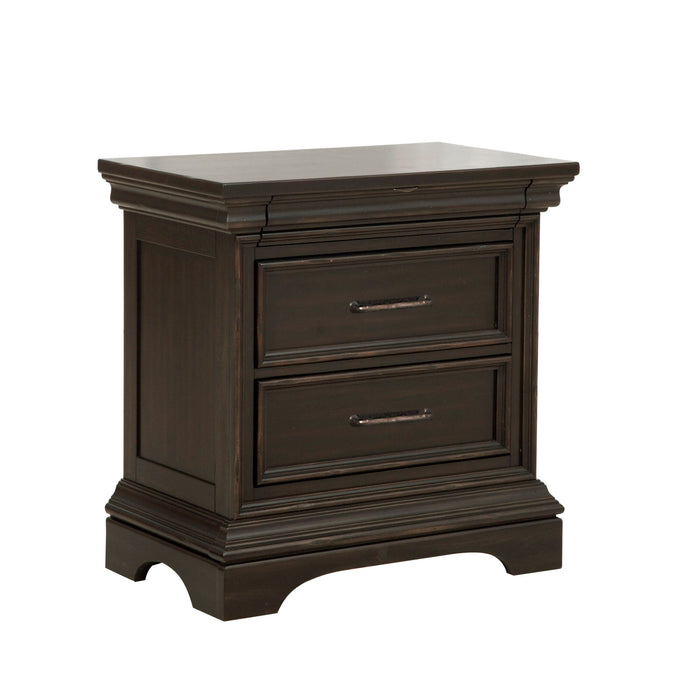 Caldwell - 2 Drawer Nightstand - Deep Brown