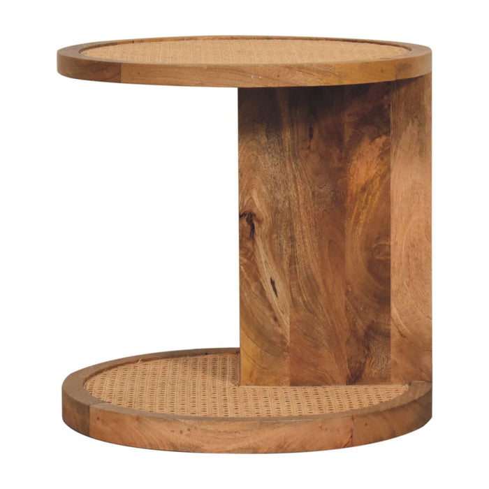 Close Knit Corner End Table - Oak