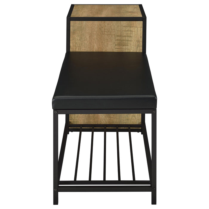 Shoe Storage Entryway Bench With Cabinet - Wood