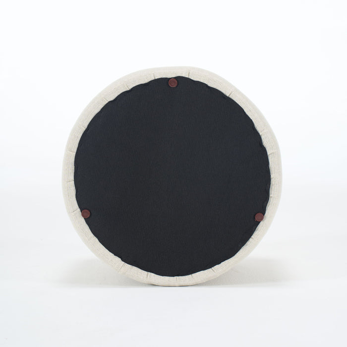 Nesting Ottomans, Round Coffee Table & Bench With Tray (Set of 2)