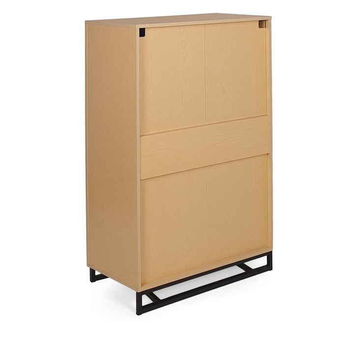 Borah - Contemporary Wood 5 Drawer Dresser - Natural