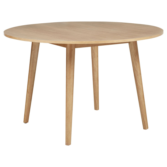 Andrews 5-piece Round Dining Table Set Light Ash and Black