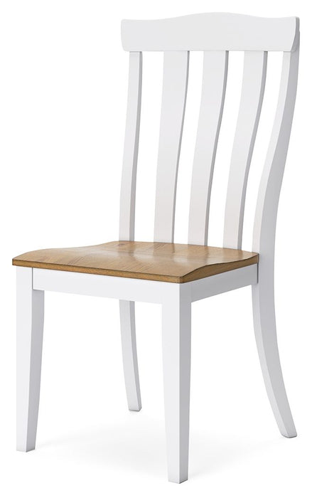 Ashbryn - Dining Room Side Chair (Set of 2) - White / Natural