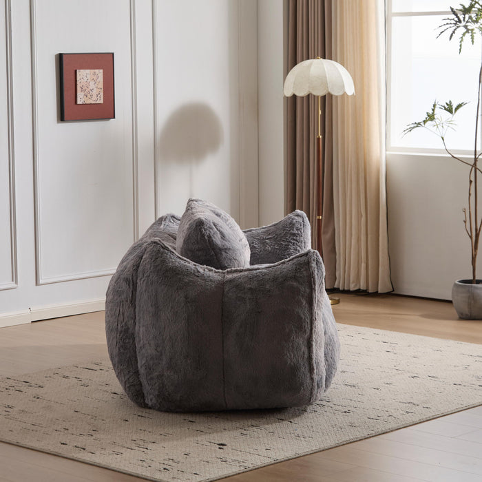 Giant Bean Bag Couch, Ultra Soft Fluffy Loveseat For Living Room