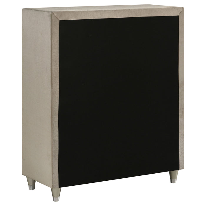 Antonella 5-drawer Bedroom Chest Ivory and Camel